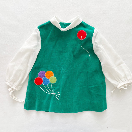 Ruth of Carolina Balloon Dress - Yellow Clover Vintage Kids Clothes