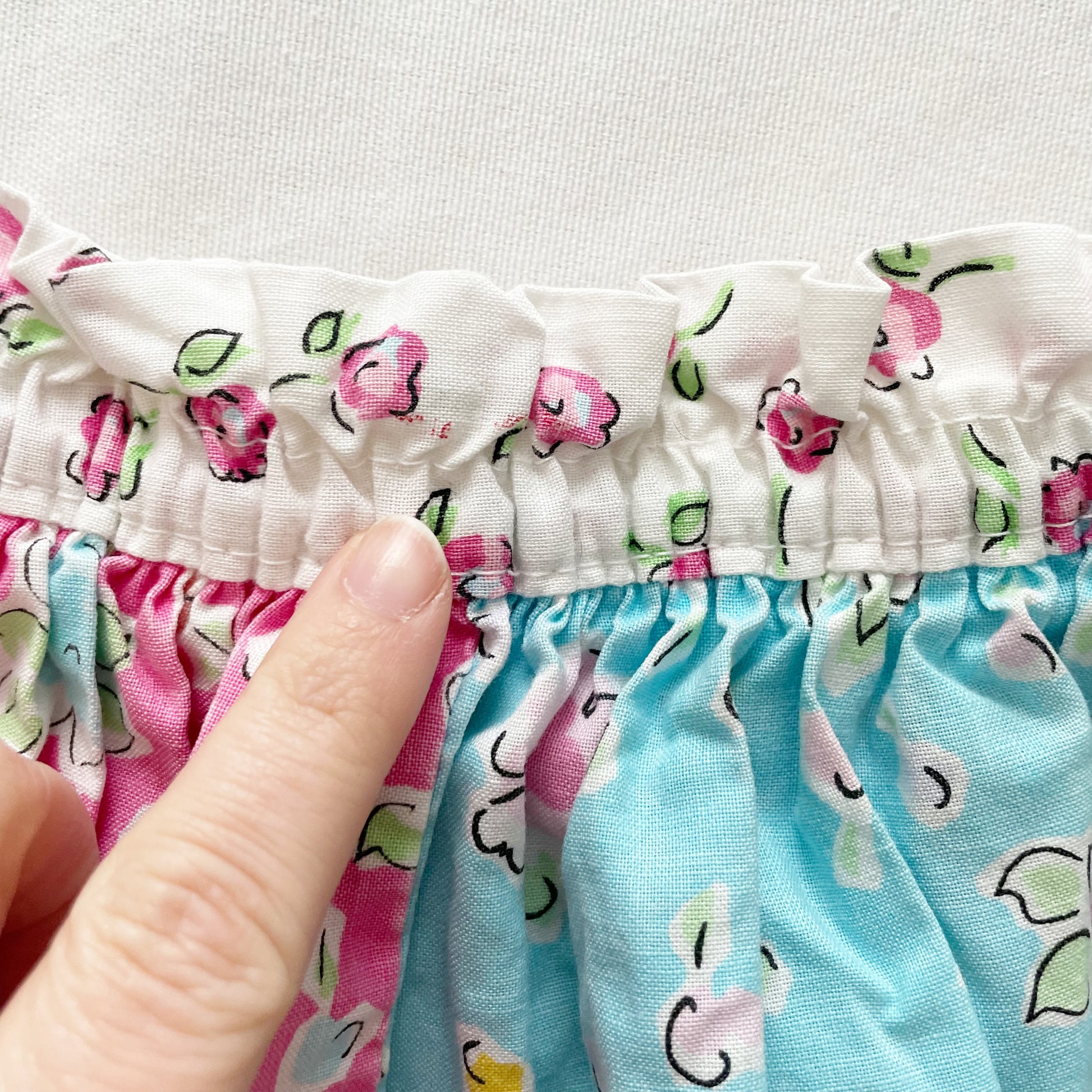 OshKosh Floral Colorblock Skirt - Yellow Clover Vintage Kids Clothes