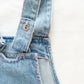 Guess Flower Appliqué Denim Dress - Yellow Clover Vintage Kids Clothes