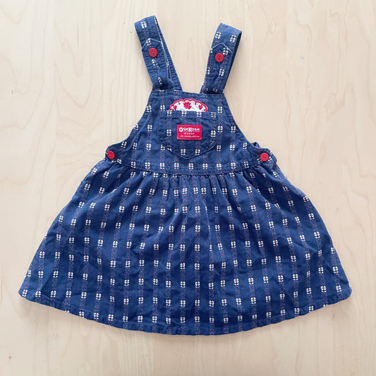 OshKosh Floral Woven Doily Pocket Skirtall - Yellow Clover Vintage Kids Clothes