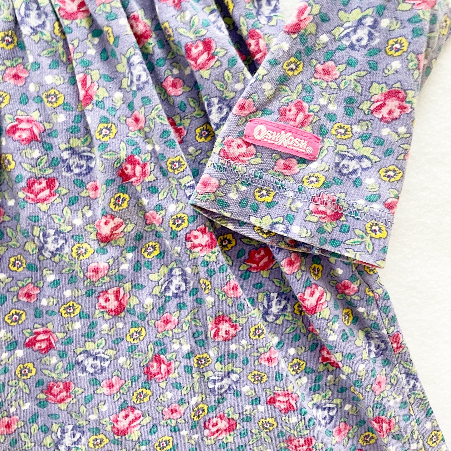 OshKosh Lavender Ditsy Floral Dress - Yellow Clover Vintage Kids Clothes