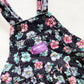 OshKosh Black Floral Cord Bubble Overalls