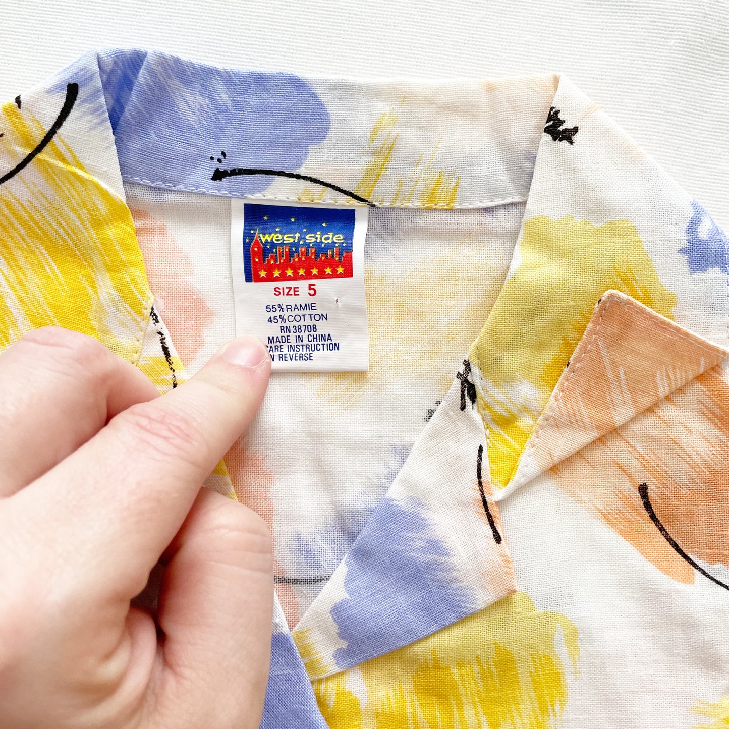 Abstract Print Button Up Shirt Set • 5T