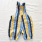 OshKosh Striped Cropped Baggy Cut Overalls - Yellow Clover Vintage Kids Clothes