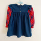 Polly Flinders (?) Smocked Plaid Dress - Yellow Clover Vintage Kids Clothes