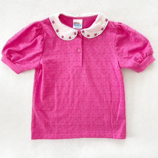 OshKosh Pointelle Layer Top - Yellow Clover Vintage Kids Clothes