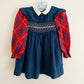 Polly Flinders (?) Smocked Plaid Dress - Yellow Clover Vintage Kids Clothes