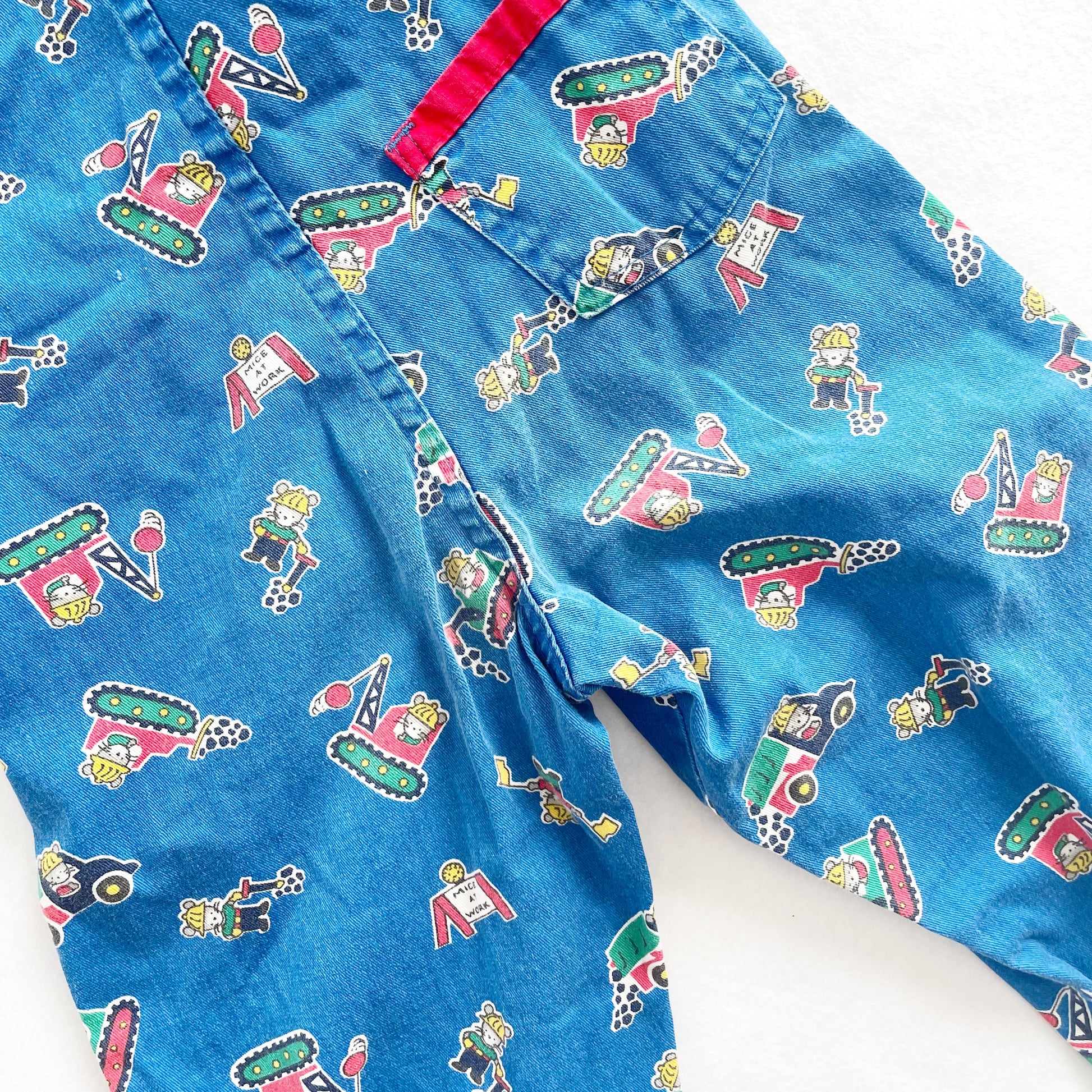 OshKosh Construction Mice Overalls - Yellow Clover Vintage Kids Clothes