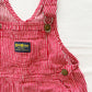 OshKosh Red Hickory Stripe Shortalls - Yellow Clover Vintage Kids Clothes