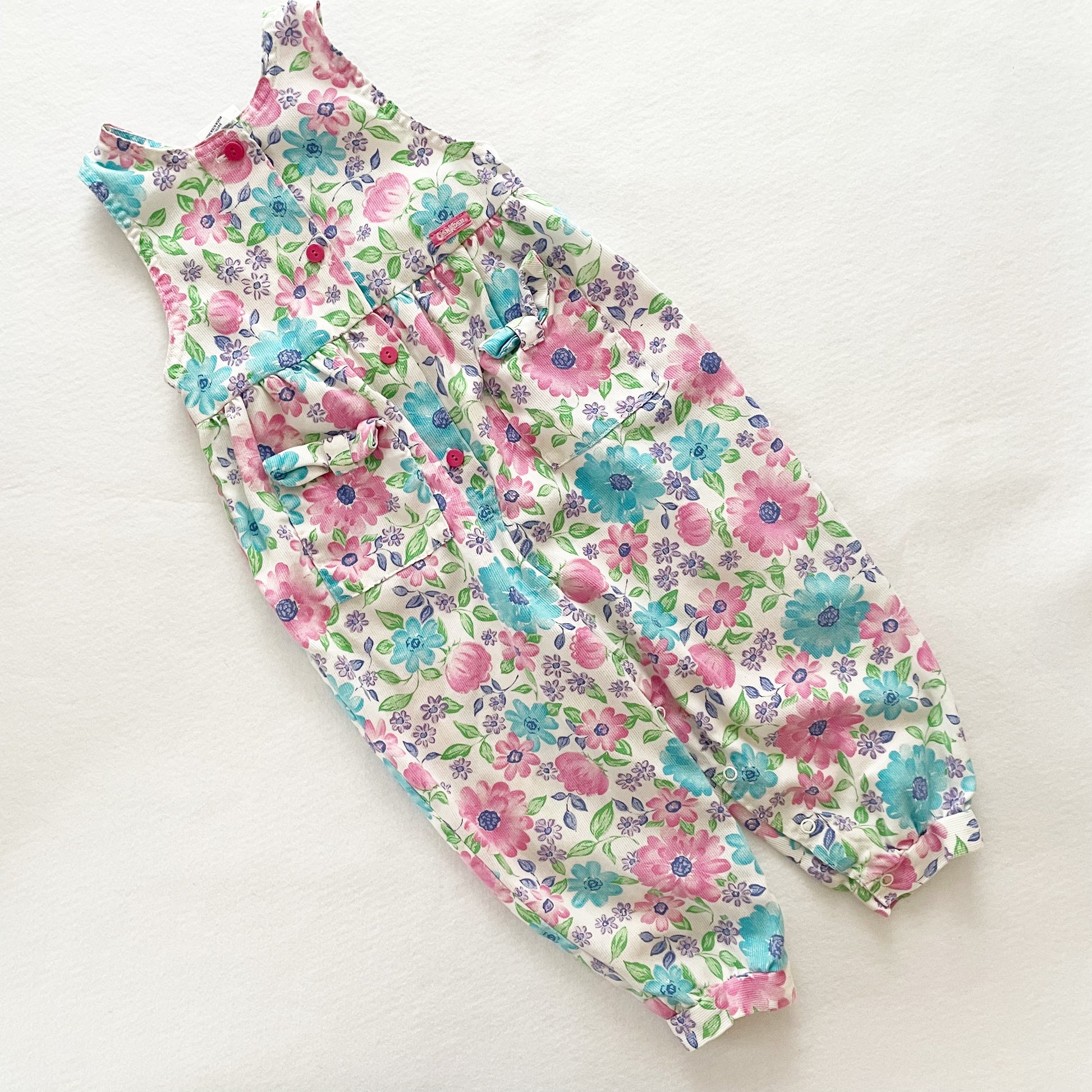 Vintage OshKosh Floral Print Jumpsuit