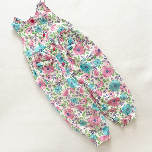 Vintage OshKosh Floral Print Jumpsuit
