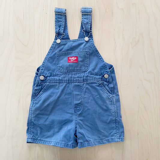 OshKosh Dusty Blue Shortalls - Yellow Clover Vintage Kids Clothes