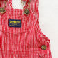 OshKosh Red Hickory Stripe Shortalls - Yellow Clover Vintage Kids Clothes