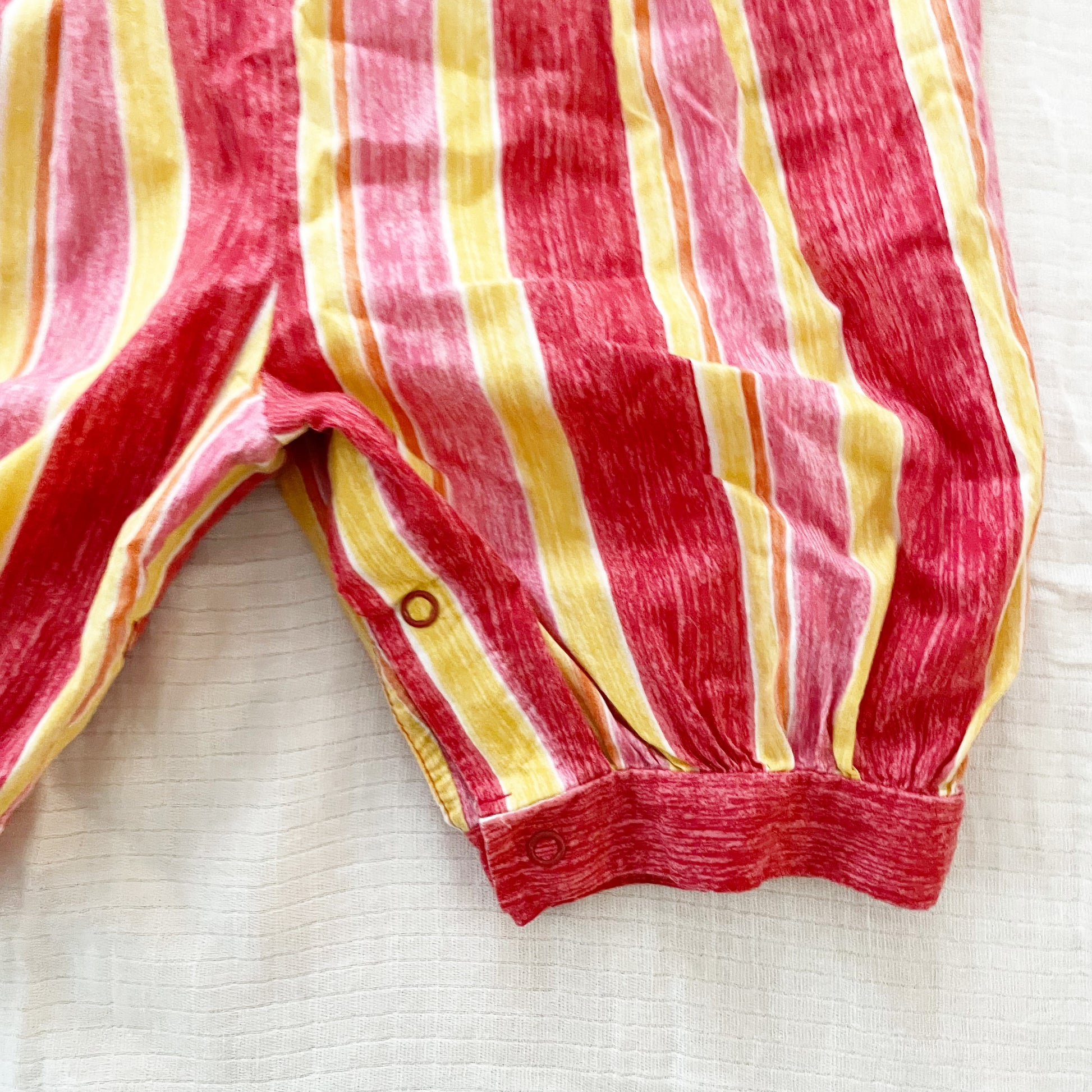 Laura Ashley Striped Romper - Yellow Clover Vintage Kids Clothes