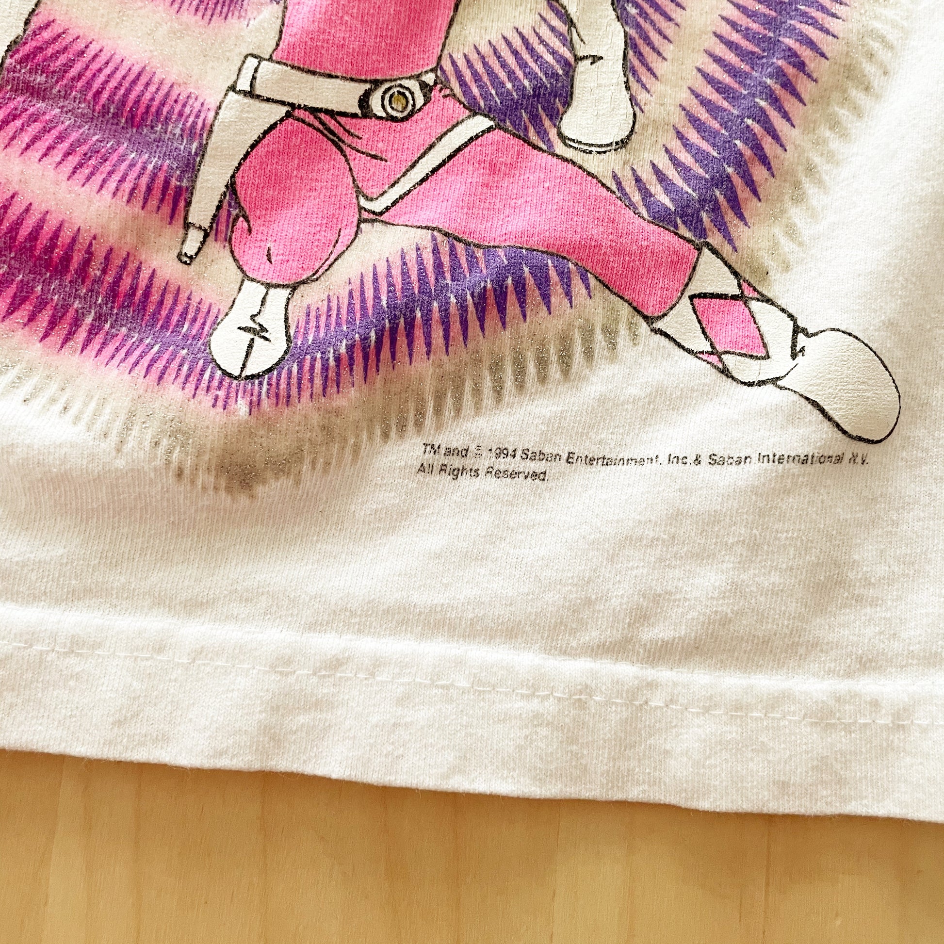 Vintage Power Rangers Tee - Yellow Clover Vintage Kids Clothes