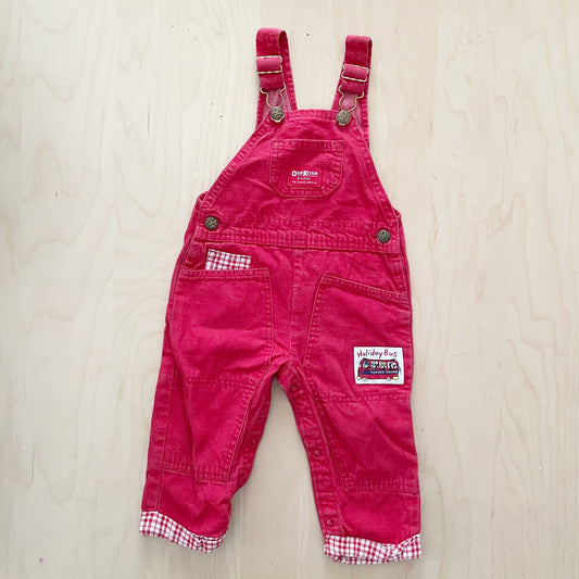 OshKosh Holiday Bus Patch Overalls