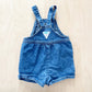 OshKosh Medium Wash Shortalls - Yellow Clover Vintage Kids Clothes