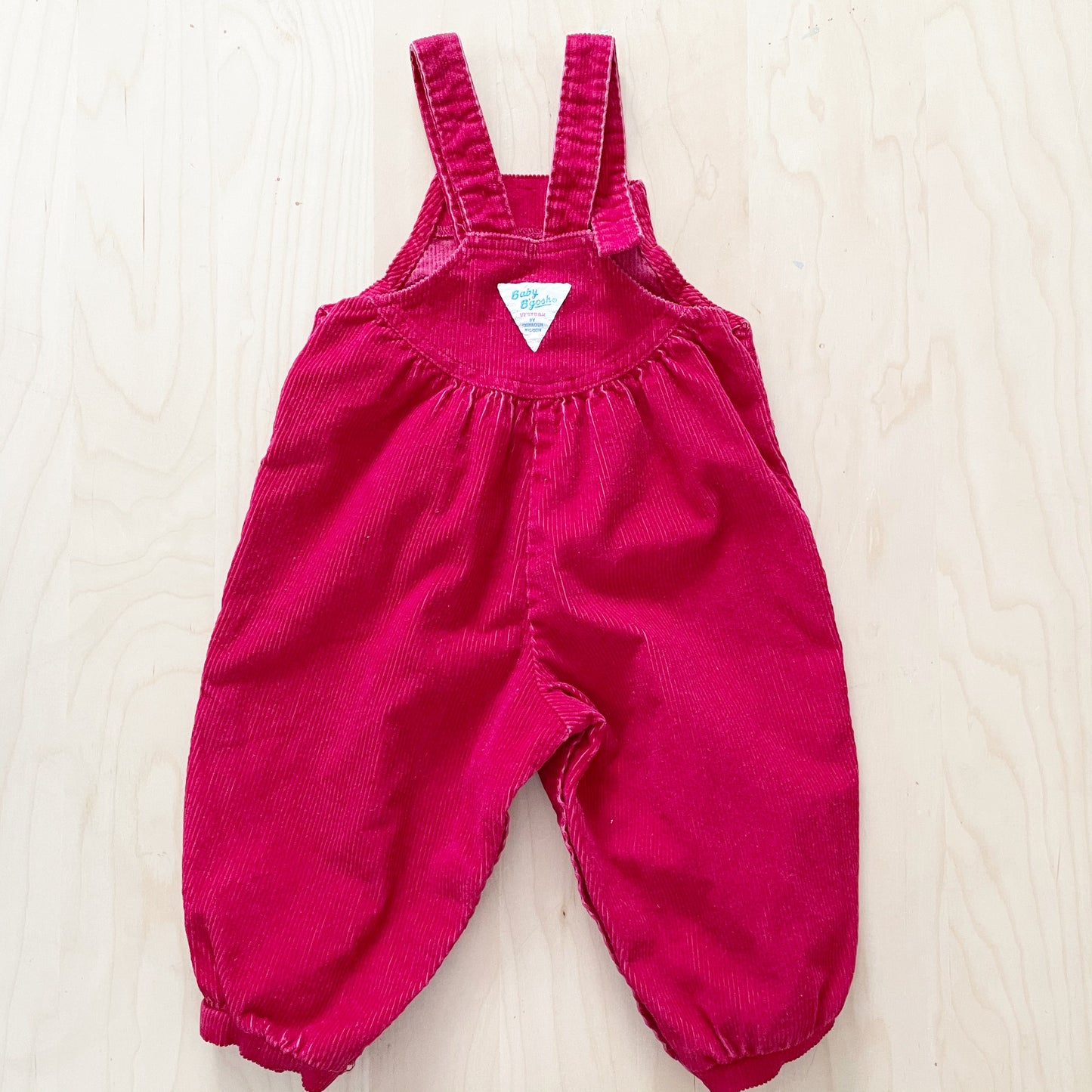 Vintage Baby B’gosh Cranberry Cord Bubble Overalls