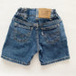 Levi’s Dark Wash White Tab Shorts - Yellow Clover Vintage Kids Clothes