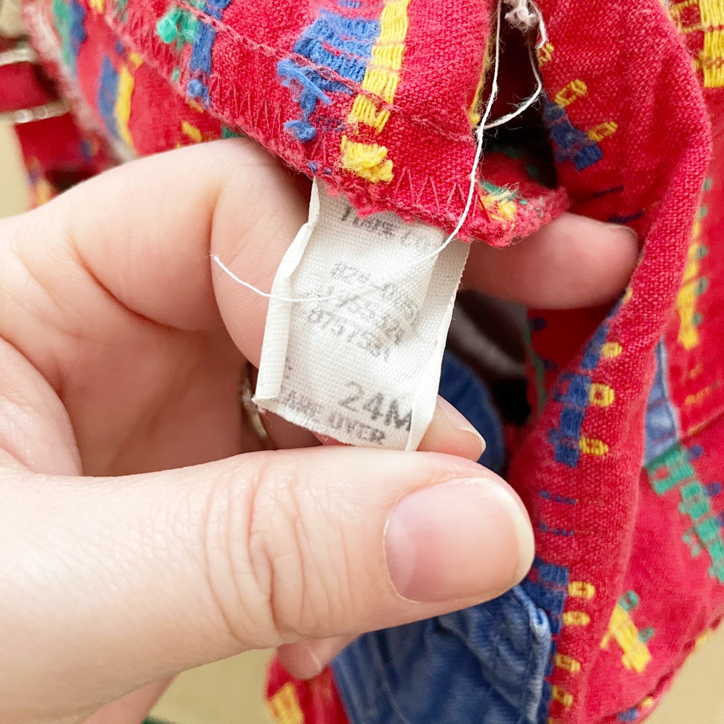 Vintage OshKosh Train Woven Overalls