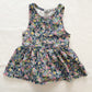 OshKosh Dark Floral Drop Waist Dress - Yellow Clover Vintage Kids Clothes