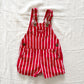 OshKosh Red Wide Striped Shortalls - Yellow Clover Vintage Kids Clothes
