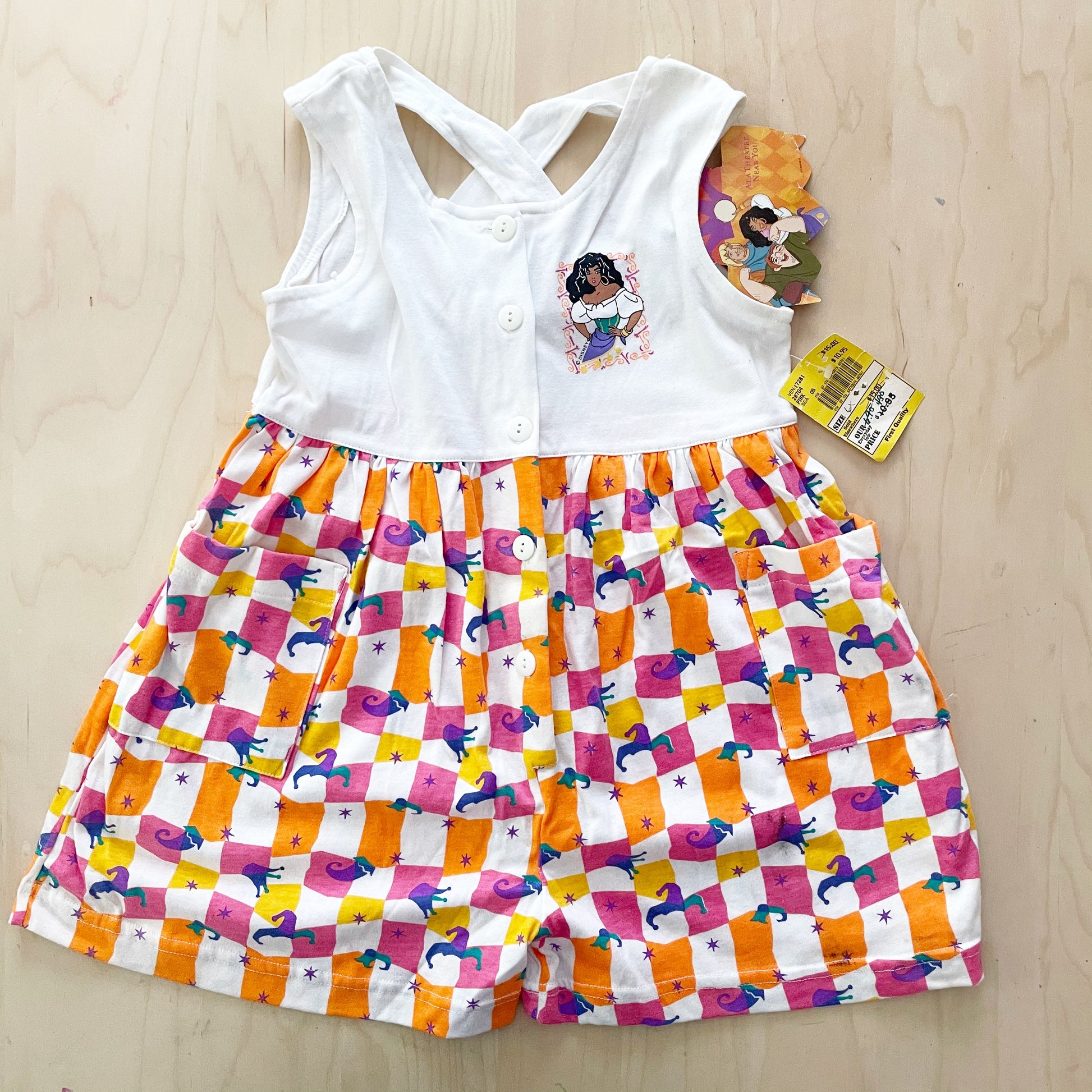 Deadstock Esmerelda Romper - Yellow Clover Vintage Kids Clothes