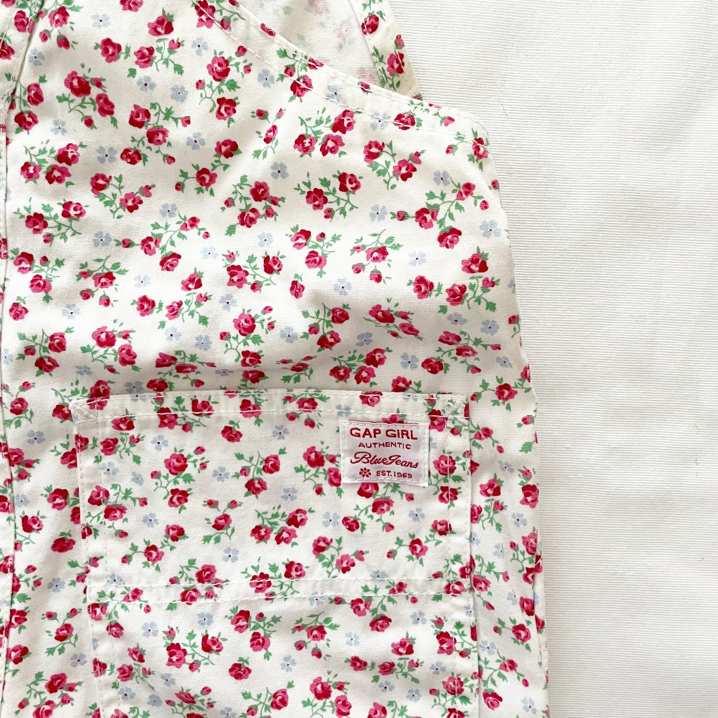 Gap Kids Floral Shortalls • 5T (?) - Yellow Clover Vintage Kids Clothes