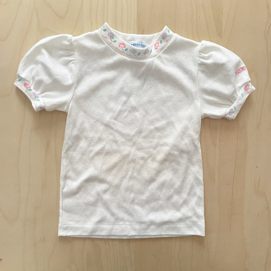 OshKosh Floral Detail Layer Top - Yellow Clover Vintage Kids Clothes
