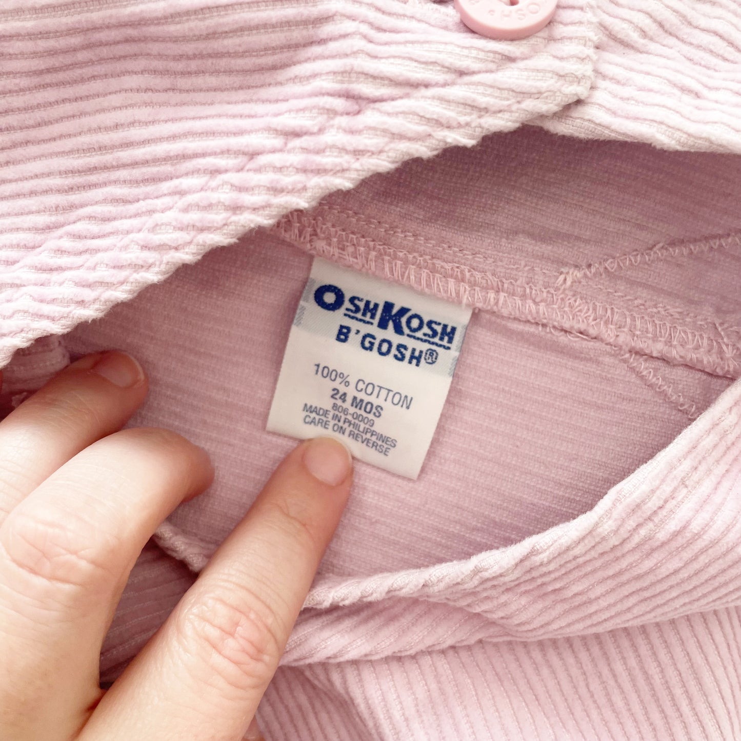 OshKosh Chunky Cord Lavender Overalls