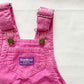 OshKosh Bubblegum Pink Fine Cord Overalls - Yellow Clover Vintage Kids Clothes