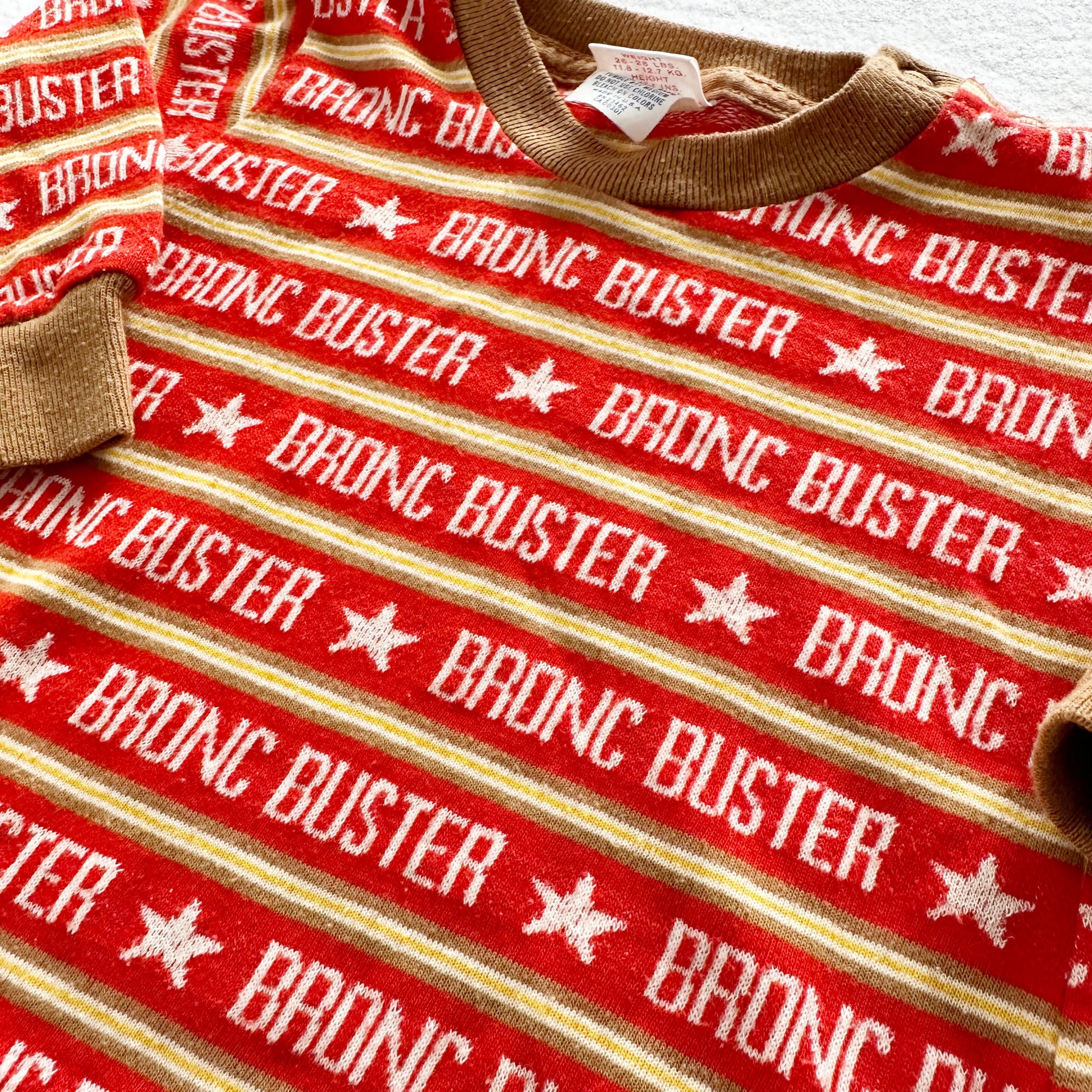 Buster Brown Bronc Buster Shirt - Yellow Clover Vintage Kids Clothes