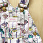 Vintage Liberty Summer Striped Shortalls - Yellow Clover Vintage Kids Clothes
