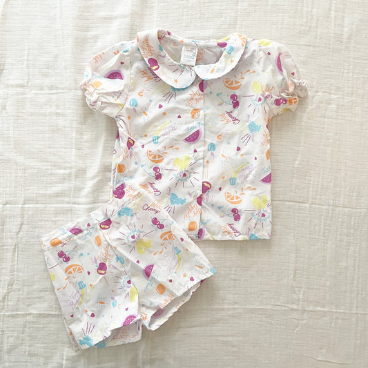 Vintage Fruit Print Set - Yellow Clover Vintage Kids Clothes