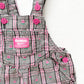OshKosh Floral Plaid Woven Overalls - Yellow Clover Vintage Kids Clothes