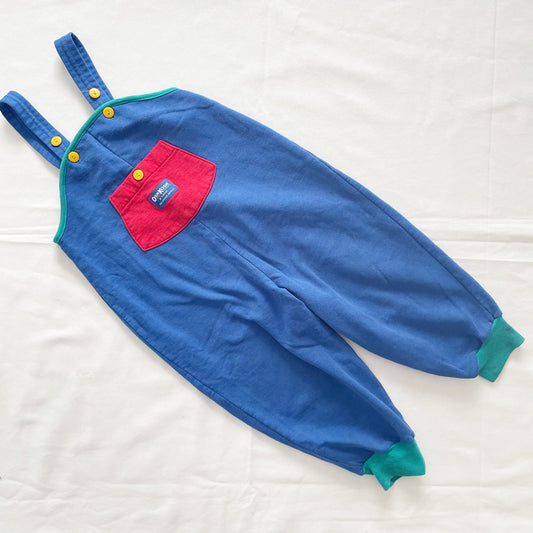 OshKosh Sweatpant Colorblock Romper - Yellow Clover Vintage Kids Clothes