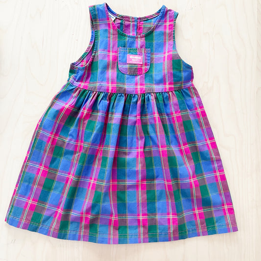 Vintage OshKosh Plaid Dress - Yellow Clover Vintage Kids Clothes
