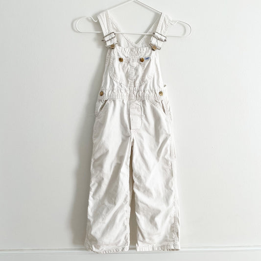 Lee Off-White Overalls • 5T? - Yellow Clover Vintage Kids Clothes