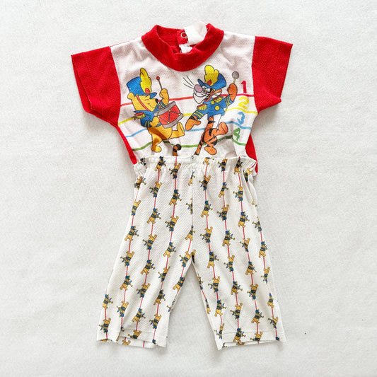 Winnie the Pooh Band Pajamas - Yellow Clover Vintage Kids Clothes