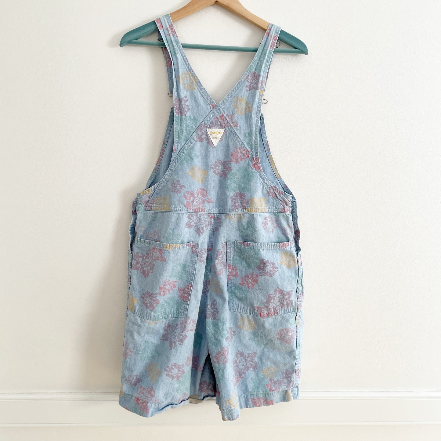 OshKosh Women’s Floral Chambray Shortalls