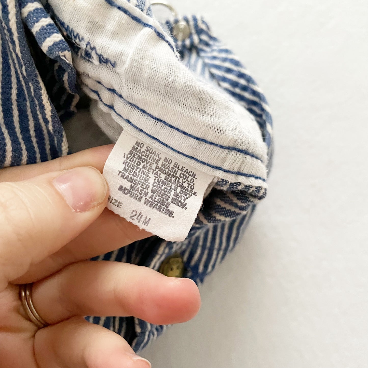 OshKosh Blue Hickory Stripe Overalls
