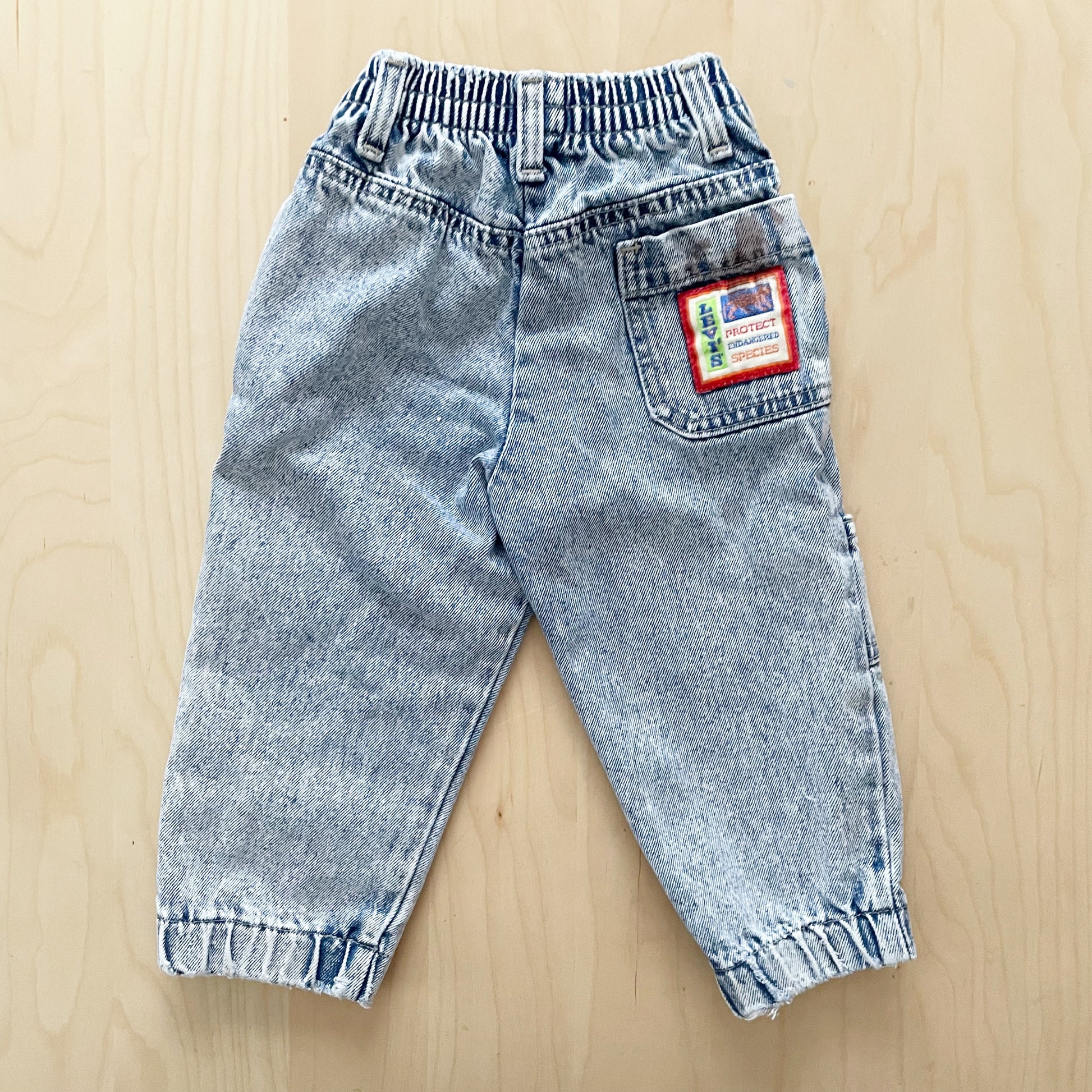 Levi’s Endangered Species Acid Wash Jeans - Yellow Clover Vintage Kids Clothes