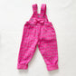 OshKosh Floral Woven Pink Bow Back Overalls - Yellow Clover Vintage Kids Clothes
