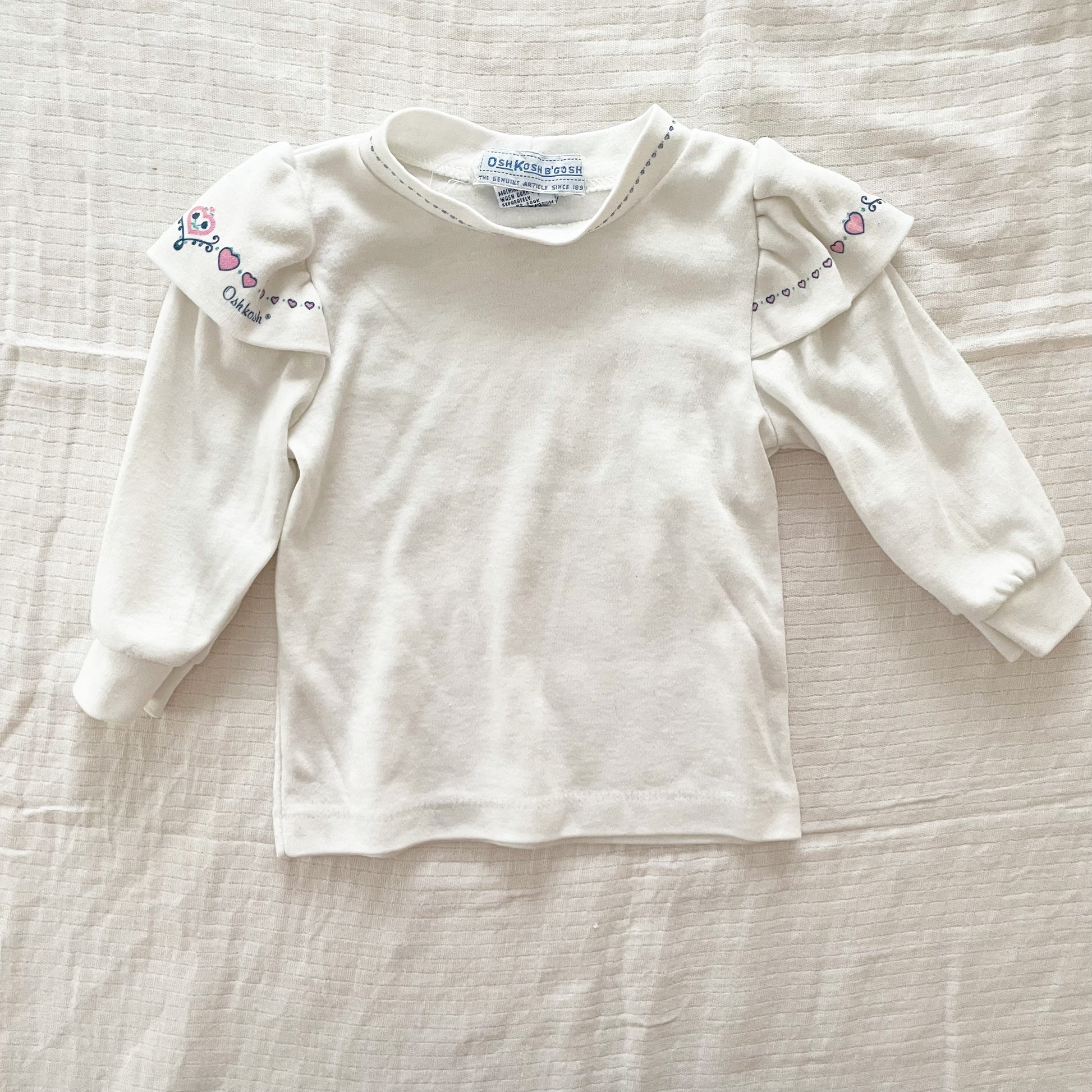 Vintage OshKosh Frill Shoulder Layer Top