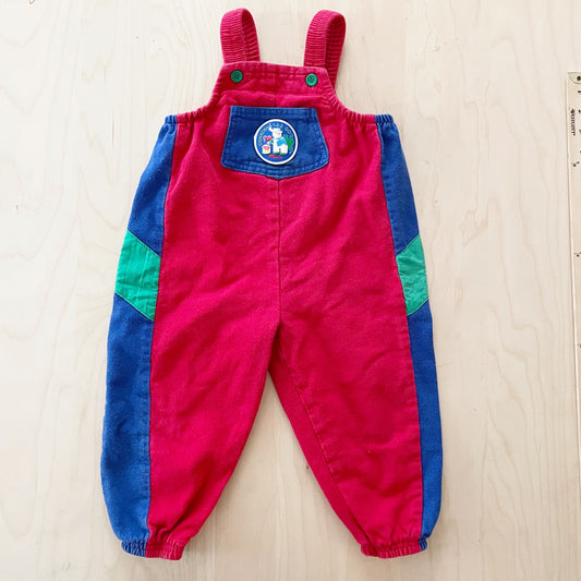 OshKosh Painter Patch Bubble Overalls - Yellow Clover Vintage Kids Clothes