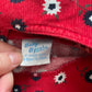 Baby B’gosh Red Flower Print Cord Pinafore Dress - Yellow Clover Vintage Kids Clothes