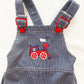 Carter’s Train Appliqué Romper - Yellow Clover Vintage Kids Clothes