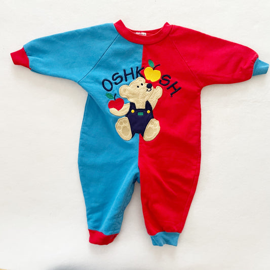 Vintage OshKosh Bear Sweatshirt Romper