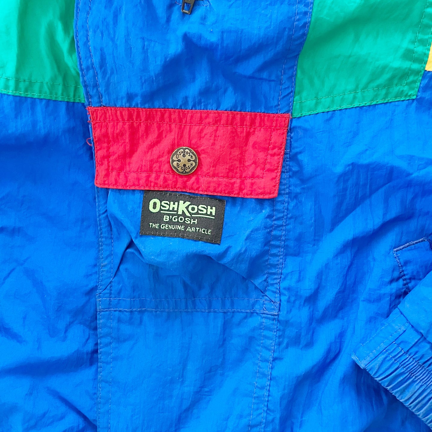 OshKosh Colorblock Jacket - Yellow Clover Vintage Kids Clothes