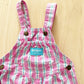 OshKosh Plaid Textured Bubble Overalls - Yellow Clover Vintage Kids Clothes
